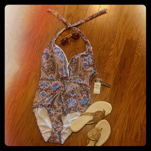 Sexy One Piece Paisley Swimsuit
